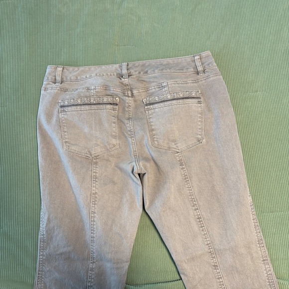 White House Black Market Slim Ankle Jeans Women‎ 10S Gray Stretch Denim - Picture 5 of 12